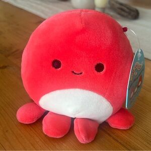 SQUISHMALLOW 5” VERONICA RED OCTOPUS PLUSH NEW COLLECTABLE SOFT KELLYTOY